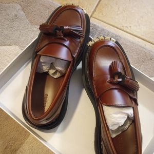 Sandro leather iron loafers brown 38, US 7.5, perfect condition